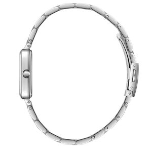 Lee Cooper LC08232.220 Kadın Kol Saati – Şık Dikdörtgen Kasa, Metal Bilezik, Silver/Gold