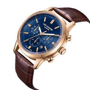 Lee Cooper LC08186.492 Erkek Kol Saati – Deri Kordon – 43 mm – Kronograf