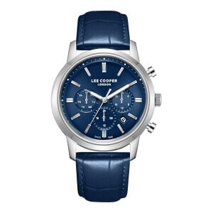 Lee Cooper LC08186.399 Lacivert Deri Kordon – 43 mm – Multifonksiyon – 5ATM