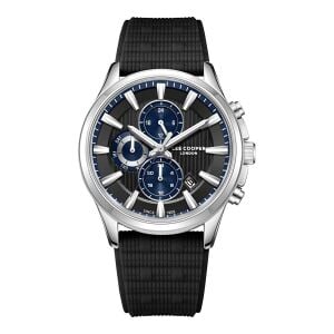 Lee Cooper LC08183.351 Erkek Kol Saati - Siyah Silikon Kordon – 43 mm – Multifonksiyon - Şık Tasarım