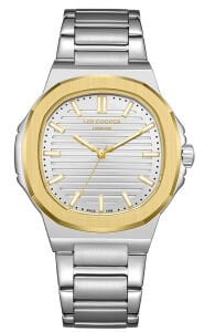 Lee Cooper LC08016 Erkek Kol Saati – Gümüş Altın Detaylı – 43mm – Çelik Kordon