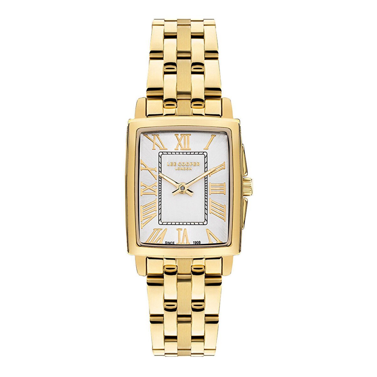Lee Cooper LC07940.130 Kadın Kol Saati – Altın Çelik – 22 mm Dikdörtgen Kadran