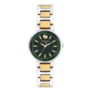 Lee Cooper LC07972.270 Kadın Kol Saati – Gümüş & Altın Çelik – Yeşil Kadran