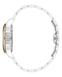 Beverly Hills Polo Club BP3622X.230 Kadın Kol Saati – Beyaz Seramik – 36 mm – Sedef Kadran – Altın Bezel