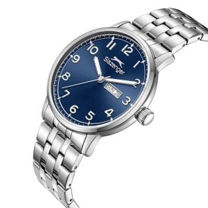 Slazenger SL.09.2560.2.07 Erkek Kol Saati – 43 mm – Çelik Kordon – Mavi Kadran – Takvim