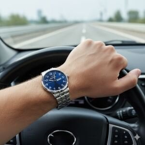 Slazenger SL.09.2560.2.07 Erkek Kol Saati – 43 mm – Çelik Kordon – Mavi Kadran – Takvim