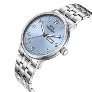 Slazenger SL.09.2560.2.05 Erkek Kol Saati – 43 mm – Çelik Kasa & Çelik Kordon – Mavi Kadran