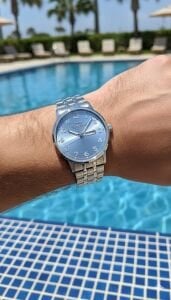 Slazenger SL.09.2560.2.05 Erkek Kol Saati – 43 mm – Çelik Kasa & Çelik Kordon – Mavi Kadran