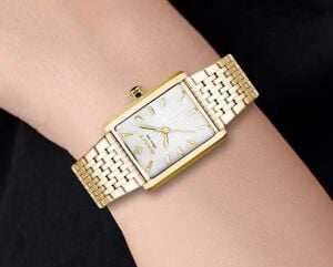 Gant G173002 Kadın Kol Saati – Dikdörtgen Kasa – Altın Renk Çelik Kordon – 24 mm – Zarif ve Şık Tasarım