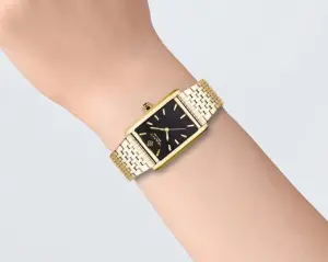 Gant G173003 Kadın Kol Saati – Dikdörtgen Kasa – Altın Renk Çelik Kordon – Siyah Kadran – Zarif ve Şık Tasarım