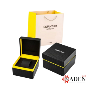 Quantum HNG535.658 Erkek Spor Saat – Siyah Çelik Kasa – Kırmızı Silikon Kordon – Kronograf