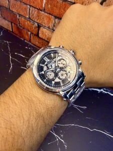 Slazenger Erkek Kol Saati – Çelik Kasa – Gümüş Çelik Kordon – Siyah Kadran – Kronograf Tasarım