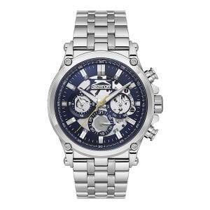 Slazenger Erkek Kol Saati – Çelik Kasa – Gümüş Çelik Kordon – Mavi Kadran – Kronograf Tasarım