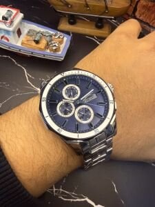 Slazenger Erkek Kol Saati – Paslanmaz Çelik Kasa – Çelik Kordon – Lacivert Kadran – Kronograf Tasarım