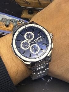 Slazenger Erkek Kol Saati – Paslanmaz Çelik Kasa – Çelik Kordon – Lacivert Kadran – Kronograf Tasarım