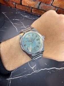 Slazenger Erkek Kol Saati – Silver Çelik Kasa – Silver Çelik Kordon – Turkuaz Kadran