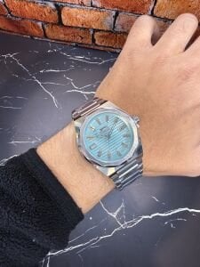 Slazenger Erkek Kol Saati – Silver Çelik Kasa – Silver Çelik Kordon – Turkuaz Kadran