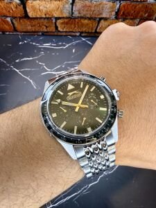 Slazenger Erkek Kol Saati – Yeşil Kadran – Paslanmaz Çelik Kasa – Çelik Kordon – Kronograf