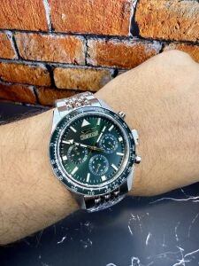 Slazenger Erkek Kol Saati – Yeşil Kadran – Paslanmaz Çelik Kasa – Çelik Kordon – Kronograf