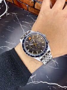 Slazenger Erkek Kol Saati – Koyu Mavi Kadran – Paslanmaz Çelik Kasa – Çelik Kordon – Kronograf