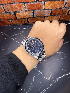 Slazenger Erkek Kol Saati – Koyu Mavi Kadran – Paslanmaz Çelik Kasa – Çelik Kordon – Kronograf