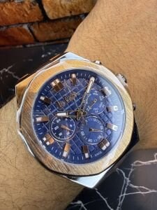 Lee Cooper Erkek Kol Saati – Lacivert Kadran – Paslanmaz Çelik Kasa – Kahverengi Deri Kordon