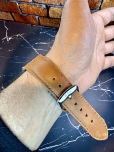 Lee Cooper Erkek Kol Saati – Lacivert Kadran – Paslanmaz Çelik Kasa – Kahverengi Deri Kordon