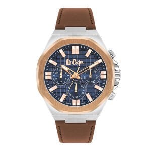 Lee Cooper Erkek Kol Saati – Lacivert Kadran – Paslanmaz Çelik Kasa – Kahverengi Deri Kordon