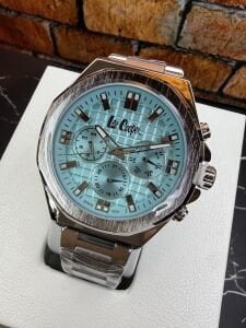 Lee Cooper Erkek Kol Saati – Mavi Kadran – Paslanmaz Çelik Kasa ve Kordon