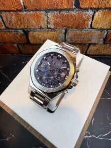 Lee Cooper Erkek Kol Saati – Lacivert Kadran – Paslanmaz Çelik Kasa ve Kordon - 46MM