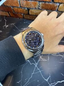 Lee Cooper Erkek Kol Saati – Lacivert Kadran – Paslanmaz Çelik Kasa ve Kordon - 46MM