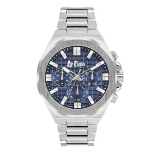 Lee Cooper Erkek Kol Saati – Lacivert Kadran – Paslanmaz Çelik Kasa ve Kordon - 46MM
