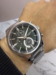 Lee Cooper Erkek Kol Saati | 45 mm Çelik Kasa, Yeşil Kadran, Multifonksiyon