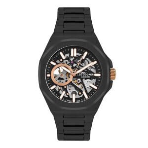 Lee Cooper Erkek Kol Saati | 42 mm Çelik Kasa, İskelet Kadran, Otomatik Mekanizma