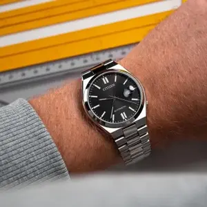 Citizen Tsuyosa Erkek 40 mm ,Çelik Kasa, Siyah Kadran, Otomatik Kol Saati
