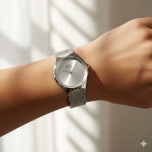 Slazenger Kadın 34 mm Çelik Kasa Gri Hasır Kordon Gri Kadran Analog Kol Saati