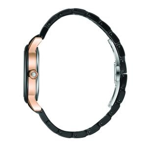 Beverly Hills Polo Club Kadın Kol Saati | 35 mm, Siyah Seramik Kordon, Siyah Kadran, 5 ATM