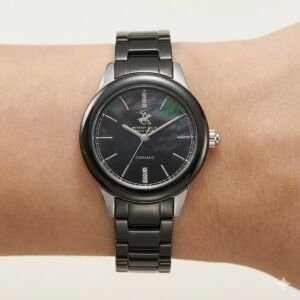 Beverly Hills Polo Club Kadın Kol Saati | 35 mm Çelik Kasa, Seramik Kordon, Safir Cam