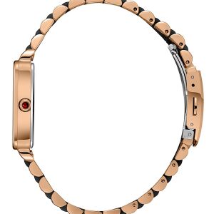 Beverly Hills Polo Club Pırlantalı Kadın Kol Saati | 24 mm Çelik Kasa, Siyah-Rose Gold Çelik Kordon, Sedef Kadran