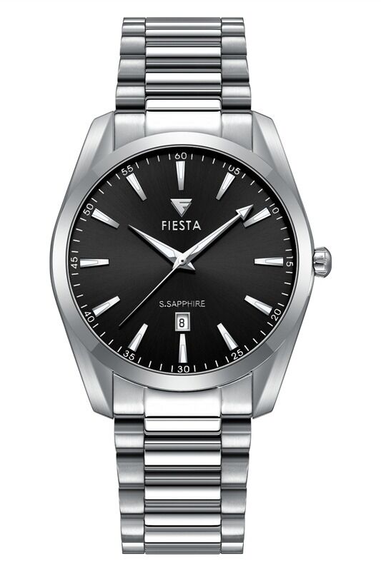Fiesta Erkek Kol Saati | 41 mm Çelik Kasa, Çelik Kordon, Safir Cam, 5 ATM Su Geçirmezlik