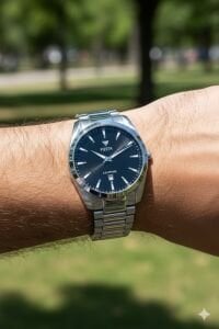 Fiesta Erkek Kol Saati | 41 mm Çelik Kasa, Çelik Kordon, Safir Cam, 5 ATM Su Geçirmezlik