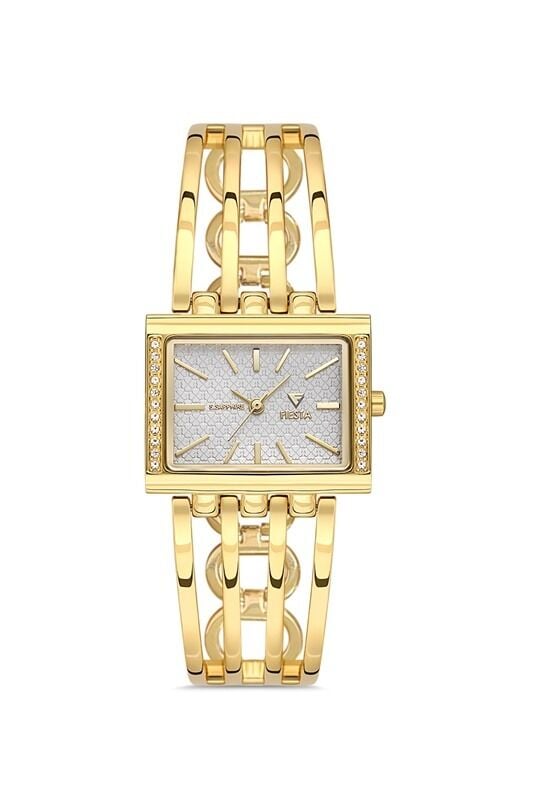 Fiesta Kadın Kol Saati | 32 mm Çelik Kasa, Çelik Kordon, Safir Cam, Şık Tasarım