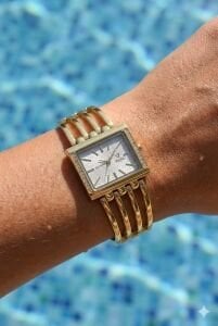 Fiesta Kadın Kol Saati | 32 mm Çelik Kasa, Çelik Kordon, Safir Cam, Şık Tasarım