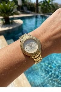 Fiesta Kadın Kol Saati | 34 mm Çelik Kasa, Çelik Kordon, Safir Cam, Lüks Tasarım