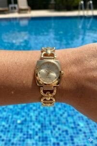 Fiesta Kadın Kol Saati | 22 mm Çelik Kasa, Çelik Kordon, Safir Cam, Zarif Tasarım