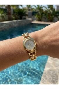 Fiesta Kadın Kol Saati | 22 mm Çelik Kasa, Çelik Kordon, Safir Cam, Zarif Tasarım