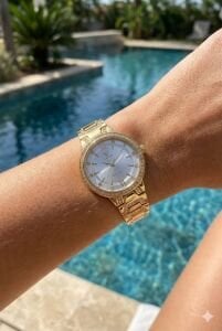 Fiesta Kadın Kol Saati | 32 mm Çelik Kasa, Paslanmaz Çelik Kordon, Safir Cam,