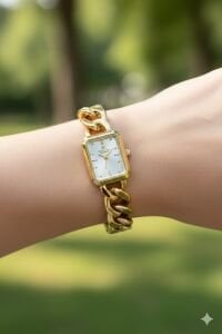 Reward Kadın Kol Saati | 20 mm Altın Renk Çelik Kasa ve Kordon, Mineral Cam