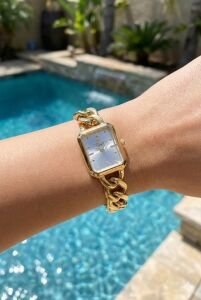 Reward Kadın Kol Saati | 20 mm Altın Renk Çelik Kasa ve Kordon, Mineral Cam