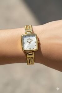 Reward Kadın Kol Saati | 22 mm Altın Renk Çelik Kasa, Çelik Kordon, Mineral Cam, Şık Tasarım